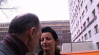 German grandpa asks wife on the street for sex