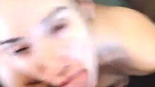 Nasty brunette pornstar with big boobs