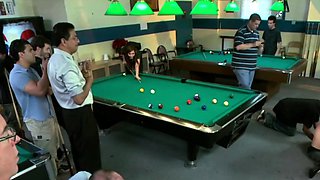 Busty sub bound and exposed in public