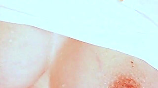 Bath Time with Huge Pregnant Belly and Boobs