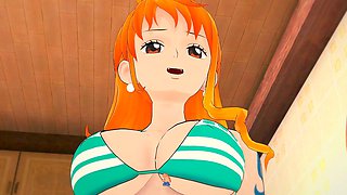 Anime one piece hentai, stuck, 3d hentai