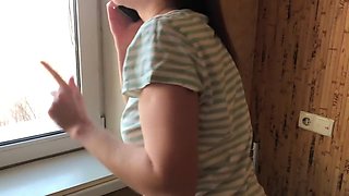 Step-dad Fuck Me While I Talk To Step-mom On The Phone - Naughty Family - Russian Amateur