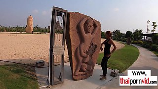 Thai teenager trying some new learned tricks