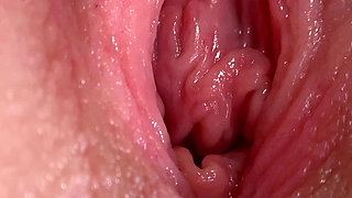 Super Close-up Wet Pink Pussy and Clit Orgasm