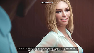 Emma Blonde Character Sucking & Fucking in The Elevator - 3D Game Simulator