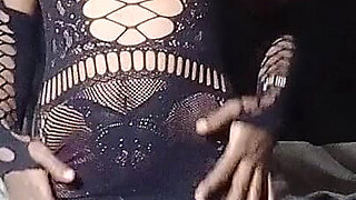 Ebony Alexa's Oily Lingerie Striptease & Dance Show