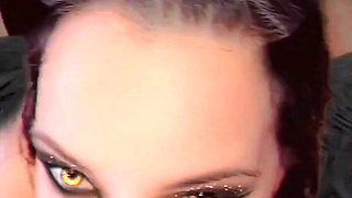 Devilish Blowjob with Angel Wings. Fun in the Bathtub