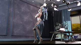 Radiant Chung Ha - Play Stripper Black Silk Lewd Lines