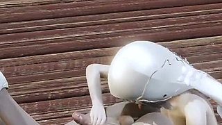 Lustful Angel on the Beach - 3D Animation