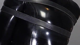 Curious Little Slut Part 1 Slave Mila Turned Into Latex Marionette with Neck Tie Bondage Orgasm Predicament