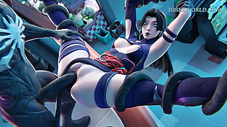 The Misunderstanding: Psylocke X Venom (3D Anime Porn)