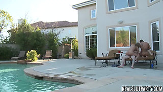 Real Slut Party - Back Yard Bbq Turns 4some Fun