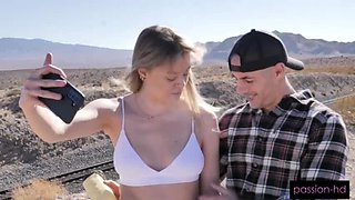 Amber Moore Slutty Blonde Begs For Big Cock To Destroy Her Tight Wet Pussy