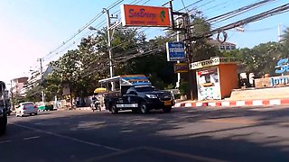 Big natural tits Thai teen beach pick up