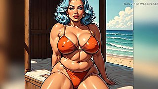 Beach nudists, cartoon sex, artificial intelligence