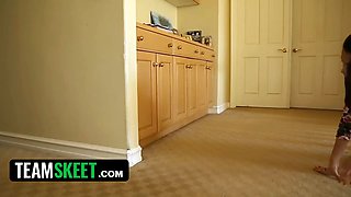 Teamskeet - adorable mexican with perky jugs slinks in her senior perv boyfriend and fucks him fucking