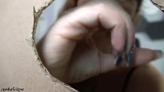 Hot MILF Annika Bond Dirty Talks at Glory Hole - Amateur German Wife Fetish