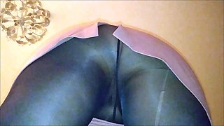 Upskirt pantyhose big ass