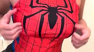 Sophieraiin Teases As Spider Girl