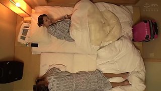 Asian secretary hotel sex - coworker room sharing mix up leads to doggy style fucking