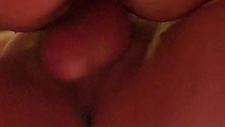 Close-up Daddy puts me on the desk - Big ass