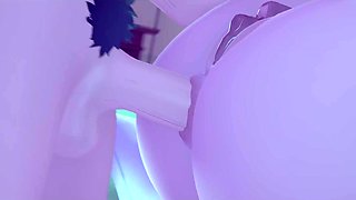 Busty teen girl gets her trimmed pussy and tight butthole pounded cartoon