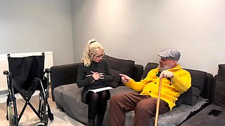 Old senior grandpa pussyfucking hot slut