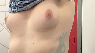 De-robing to try on new clothes whilst birthday shopping - filming fail!