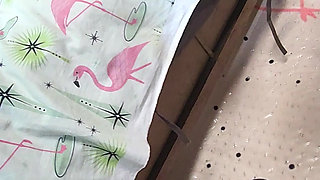 Goode Girl Ties Hubby's Balls and Cock and Has Foot Fun with Him