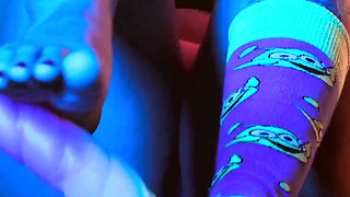 Slicking My Feet Nicely so They Slide in Nicely During a Footjob.