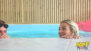 Faux hostel - milf Nathaly Cherie and her Big Tits in Anal Sex pumping by Big Cock around the pool