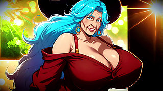 Mature Cartoon Styl Ai Women Teasing and Topless