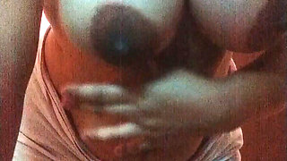 Late Night Desi Fantasy  desi Girl with big breast presses and massage