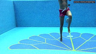 Hot tattooed Czech sexy in the pool