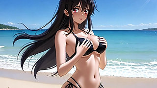 Visual art inspired by anime - fantastic scenes and character design