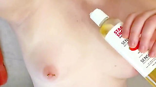 Oiled up and Ready to Cum on Your Face