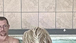 BBW Princess Sucking His Cock Underwater with Her Naughty Stepfather