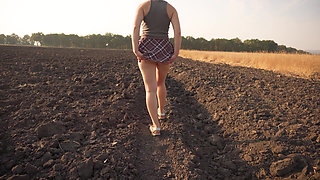 Watching Schoolgirl Walks Outdoors Upskrt Full Back Panties