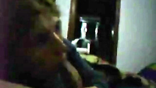 horny cute blonde wife sucks cock and receives cum in mouth