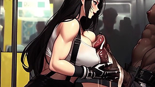 Tifa Searches for Dick on the Train