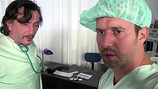 Pussy controll in the hospital...threesome pussy fucking