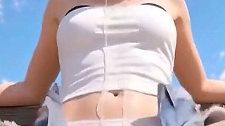 3d Anime workfreak, 5 million Views Special, blue haired Anime Girl in Parkbench gets fucked and masturbates