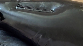 Wife Punishes Her Slave in Full-body-inflate Latex Bag - Estim - Restricted Breathing - Bagged
