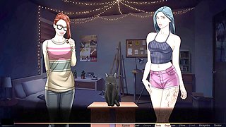 2d hentai, whore girlfriend, missionary sex