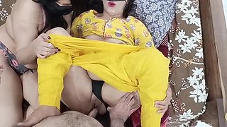 Pakistani Couple First Time Threesome with Beautiful Saali - Anal, Cuckold & Wife Sharing