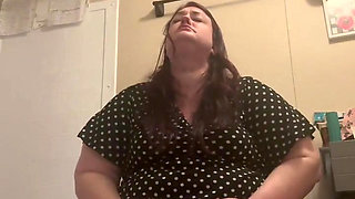 PAWG BBW Clogs the Toilet Due to Holding Everything for Hours: with Lots of Farts and the Sound of Her Using the Restroom or Bat