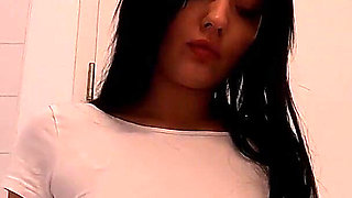 Sexy and Hot Slim College Girl Takes Her Panties off to Flash Tight Shaved Pussy Under Her Skirt