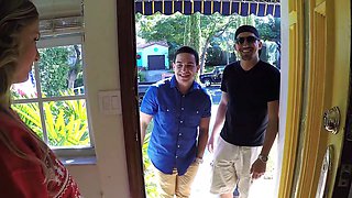 Blondes Juan and Syd bang in a sock fetish orgy