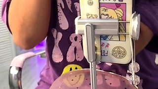 Curly Blonde Teen Records Solo Dildo Masturbation More at