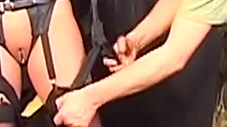 Mature MILF Suspended in Latex for Deep Dildo Play